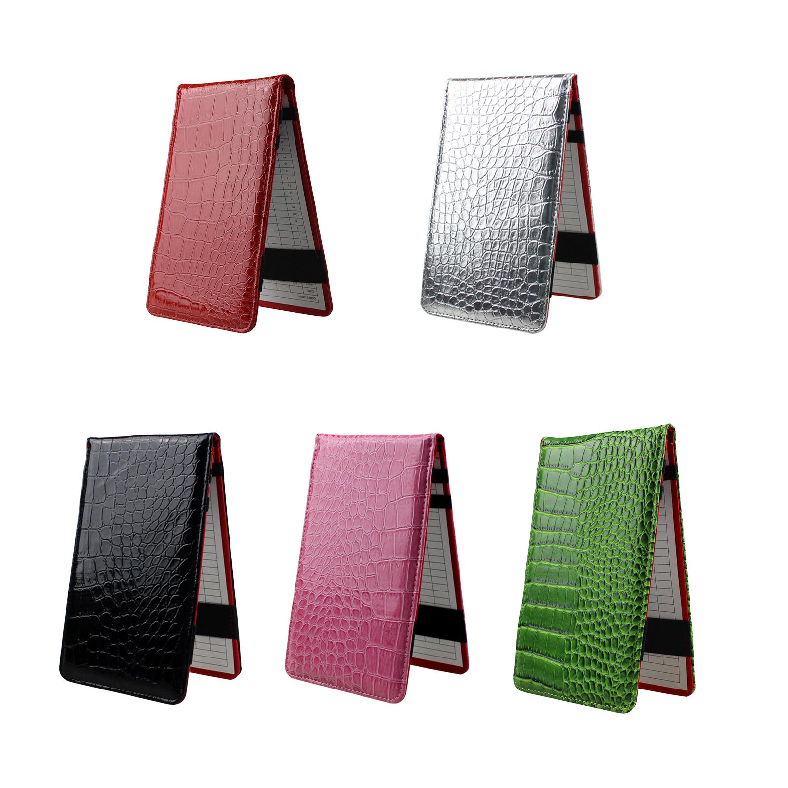 Golf Scorecard Holder - หนัง PU ซองใส่สมุดบันทึกคะแนนกอล์ฟ ปกสมุดบันทึกระยะทางอเนกประสงค์ แข็งแรง น้ำหนักเบา