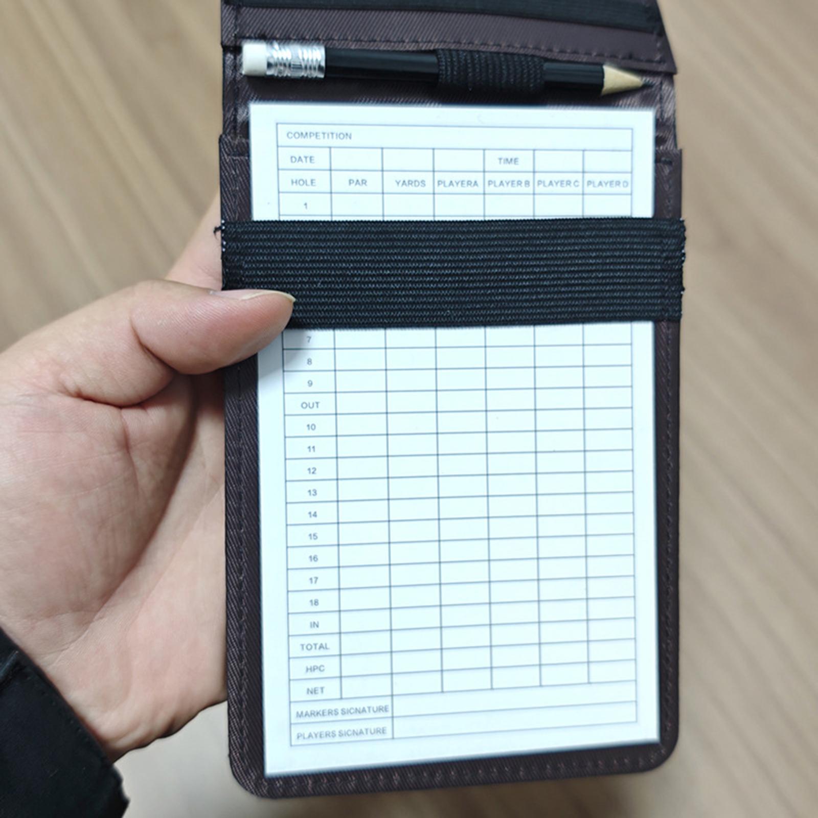 สมุดบันทึกคะแนนกอล์ฟหนัง PU แบ - Golf Scorecard Holder บทวิจารณ์และราคา