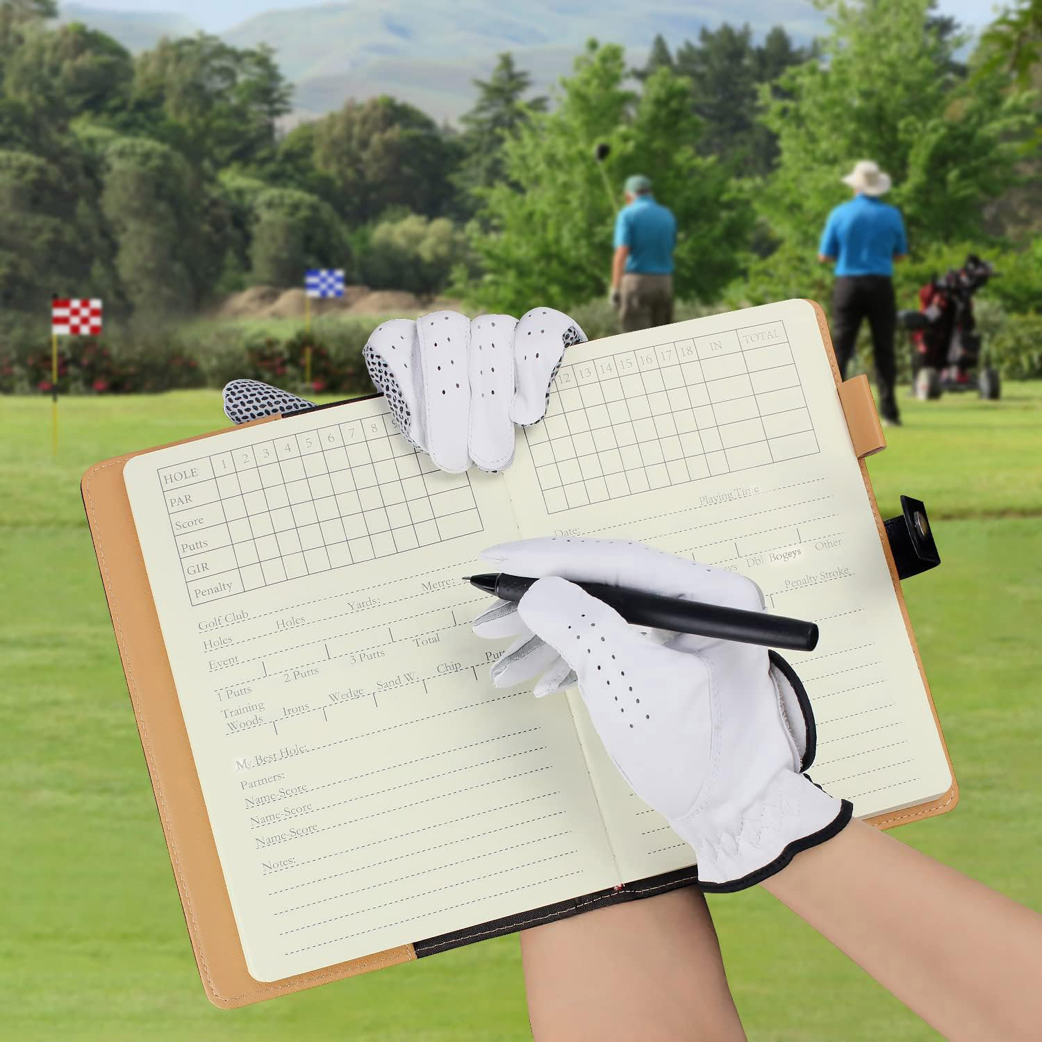 สมุดบันทึกคะแนนกอล์ฟ ปกหนังสีด - Golf Scorecard Holder บทวิจารณ์และราคา